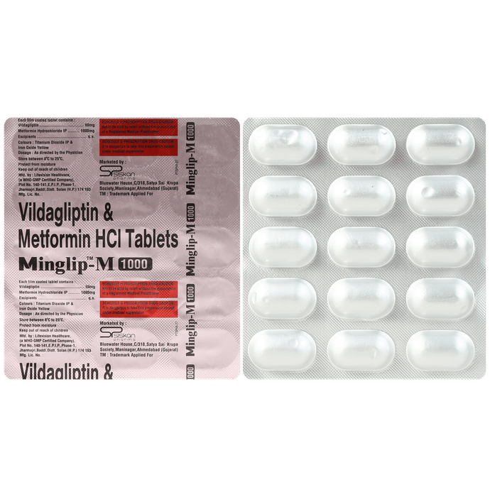 Minglip M 1000mg/50mg Tablet