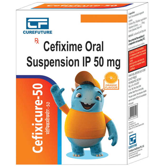 Cefixicure 50 Orange Oral Suspension