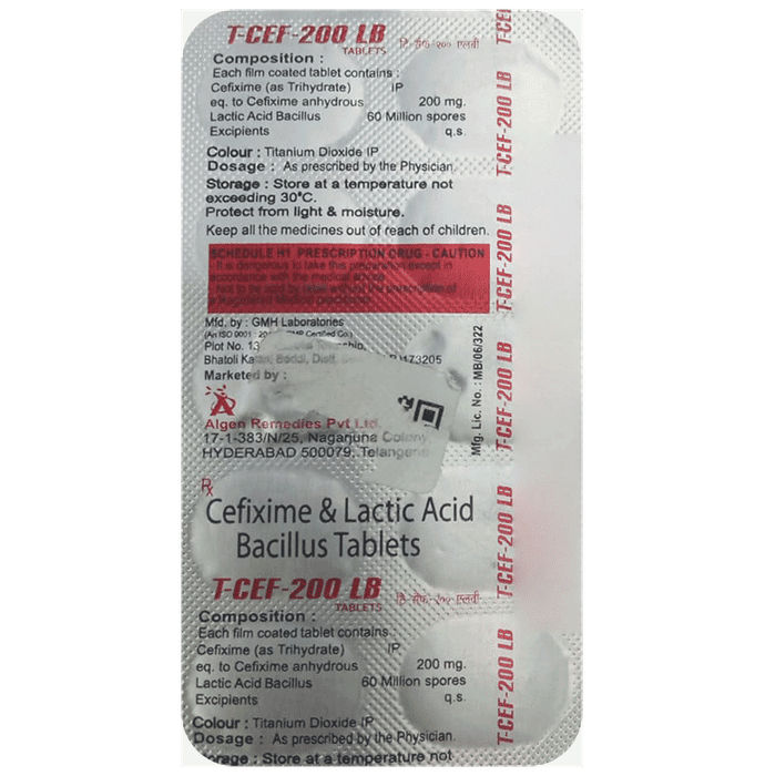 T-Cef-200 LB Tablet