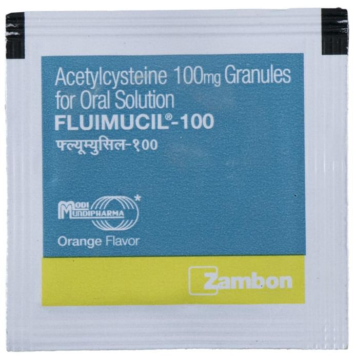 Fluimucil 100 Granules for Oral Solution Orange