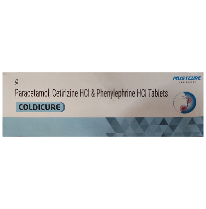 Coldicure 10mg/500mg/10mg Tablet