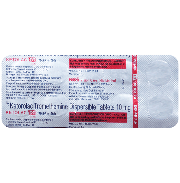 Ketolac 10mg Tablet DT