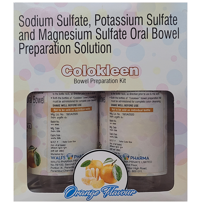 Colokleen Bowel Prepration Kit (177ml Each) Orange