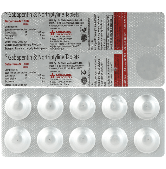 Gabamira NT 100mg/10mg Tablet