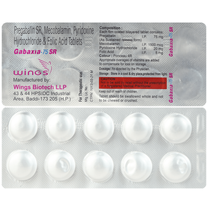 Gabaxia 75 SR Tablet