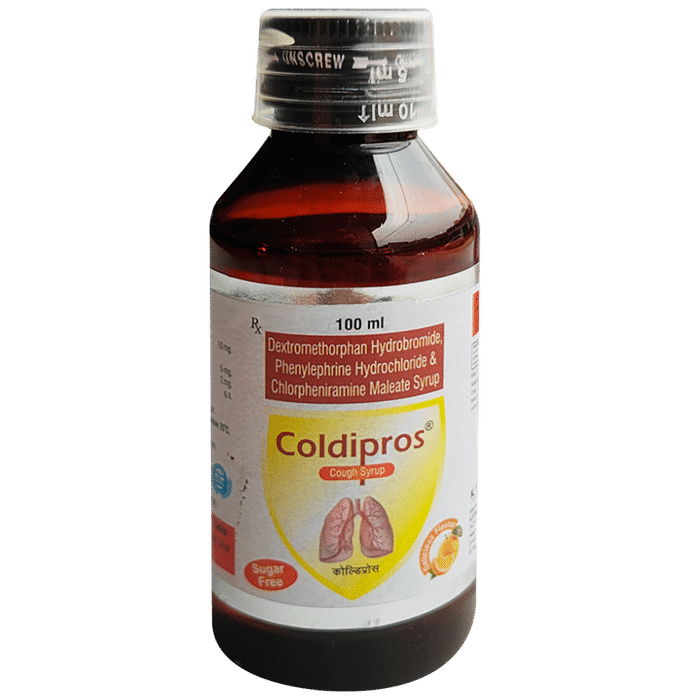 Coldipros Cough Syrup Delicious Flavoured Sugar Free