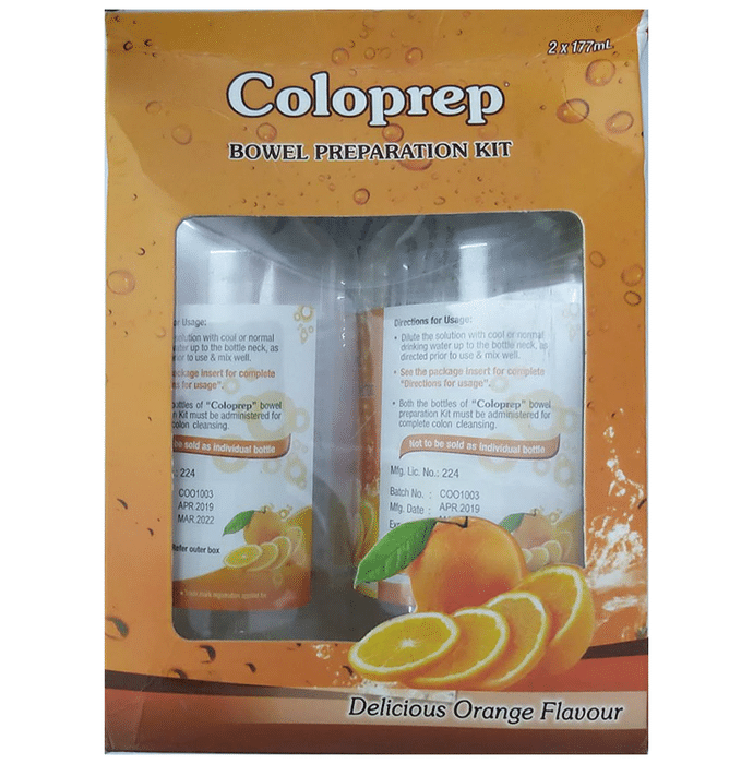 Coloprep Bowel Preparation Kit (177ml Each) Delicious Orange