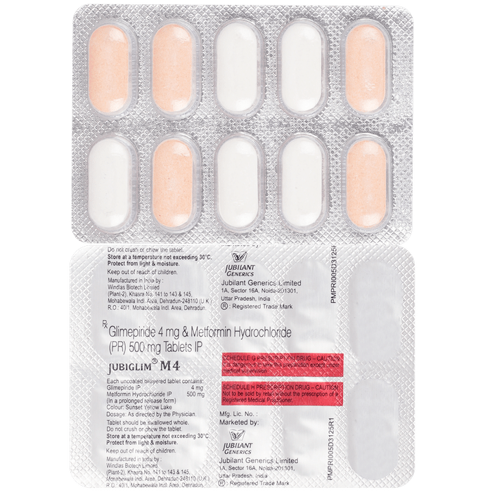 Jubiglim M 4mg/500mg Tablet