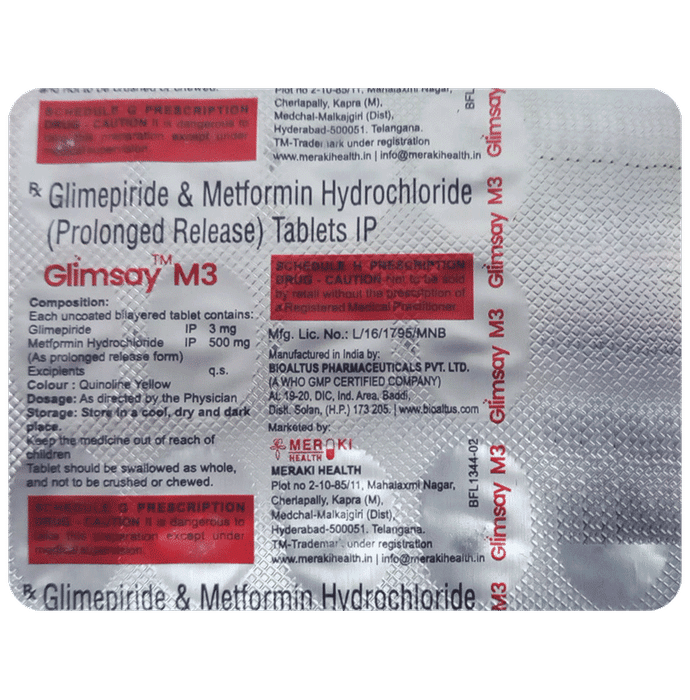 Glimsay M 3 Tablet PR