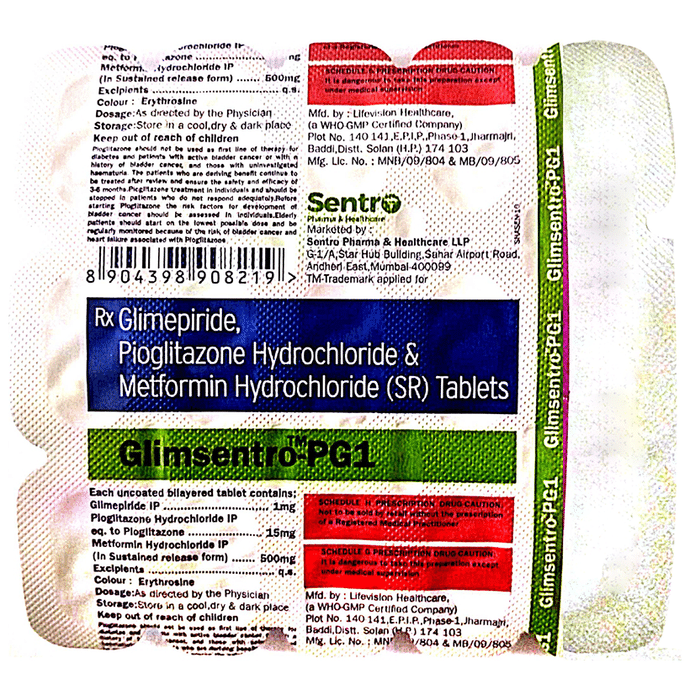 Glimsentro-PG1 Tablet SR