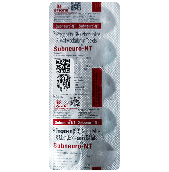 Subneuro NT 75mg/10mg/1500mcg Tablet