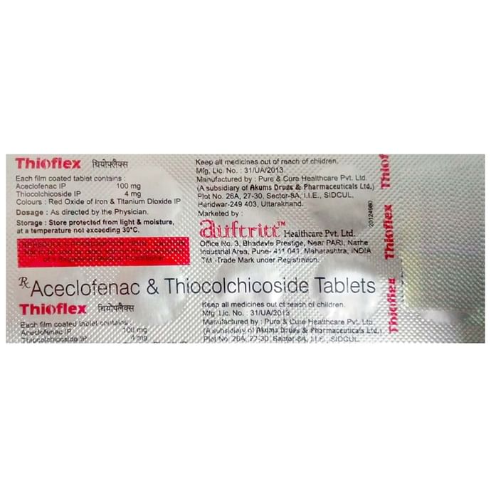 Thioflex 100mg/4mg Tablet