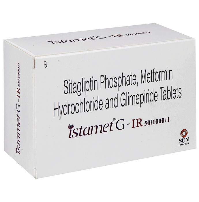 Istamet G 50mg/1mg/1000mg Tablet IR