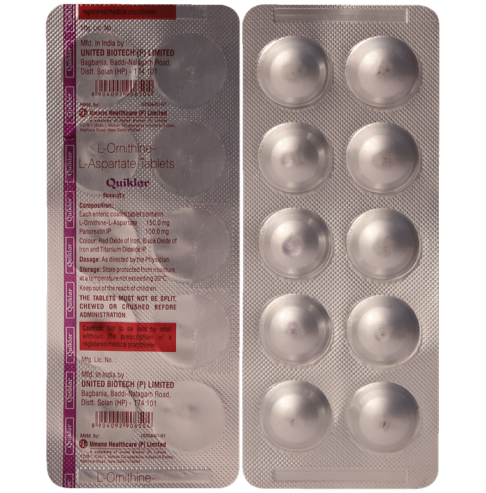 Quiklor 150mg/100mg Tablet