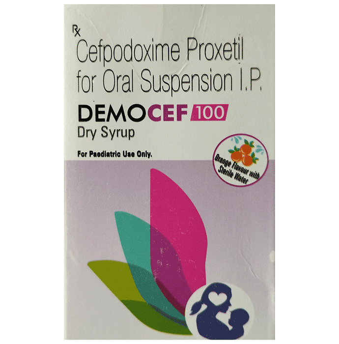 Democef 100 Dry Syrup Orange